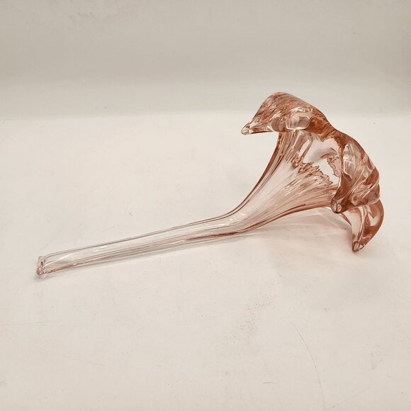 Vintage 1960’s Pink Iridescent Lily Blown Art Glass By Langsam-Billig,  Taiwan - Picture 4 of 6